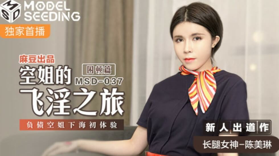 【巨债压身】陈美琳空姐制服骚穴解禁！MD-0234首次下海被轮奸の民航艳事 空姐湿身服务全记录